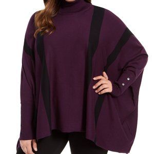 New Alfani Plus Size Striped Poncho  1X
